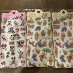 ぷくぷくシール　ディズニー　 3枚セット