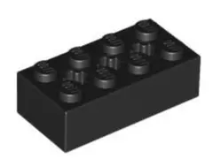 レゴ　39789　テクニックブロック　2x4　軸　ブラック　5コ