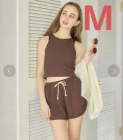 FREAK'S STORE リブ　アメスリタンク　ショートパンツ水着　ブラウンMのサムネイル