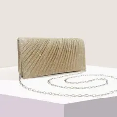 パーティーバッグ クラッチ ゴールド ラメ 結婚式 二次会 謝恩会　キャバ