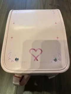 【未使用】ランドセル風リュック(ピンク ハート装飾 )