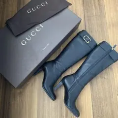 限定値下げ　GUCCI ロングブーツ　36 ブラック　黒　　裏張り