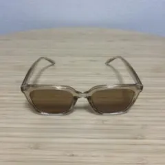 クリアフレーム ブラウンレンズ サングラス