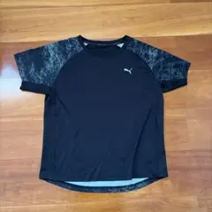 Puma ブラック DRY機能 ラグランシャツ