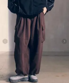 【新品未使用タグ付】メゾンスペシャル ヘビーウェイトスウェットワイドカーゴパンツ