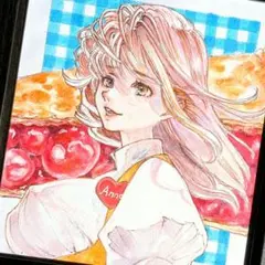 手描きイラスト　オリジナルイラスト　創作イラスト　原画　水彩画