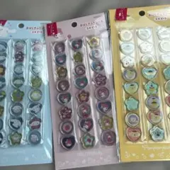 シナモロール・マイメロディ・ポムポムプリン シールセット おはじきシール