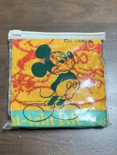 ディズニー　ミッキーマウス　タオル　ハンカチ　第一生命　非売品　ポーチ付き
