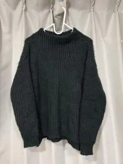 Knit Market ダークグリーン ニットセーター