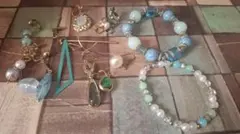 水色 ブレスレット ピアス イヤリング まとめ売り