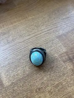 ターコイズ オーバル型リング アンティーク風