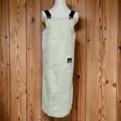 レディース ジャンパースカート サロペットスカート ベージュ M ジャンスカ