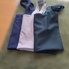 トートバッグ紺、グレーグリーン横41縦30