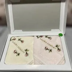新品未使用 LAURA ASHLEY 花柄タオルハンカチ 2枚セット