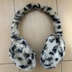 ヒョウ柄ファー耳あて・イヤーマフ