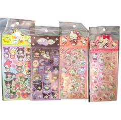 サンリオ 平面シール4枚セット　ハローキティ・クロミ・マイメロ