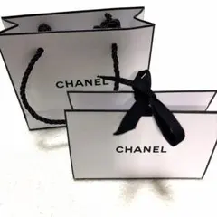 CHANEL ショップ袋 小型 ホワイト/ブラック