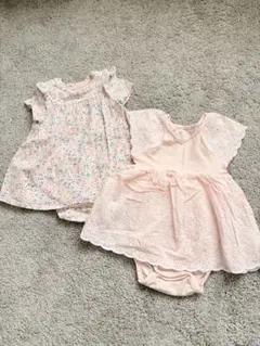 H&M ロンパース付きワンピース　4-6M