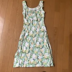 LOFT フラワープリント ノースリーブ ワンピース