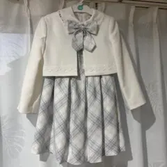 お値下げ♡120cm チェック柄ドレスとジャケットセット