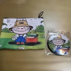 ラブブのミニポーチと缶バッジセット