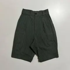 Yohji Yamamoto ハーフパンツ ショーツストライプ グレー Sのサムネイル