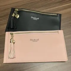 カードケース ブラック ピンク 2点セット