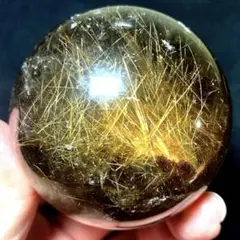 超大玉　64mm ゴールドルチルクォーツ　丸玉　スフィア　金針水晶 超大玉 64mm ゴールドルチルクォーツ 丸玉 スフィア 金針水晶 - メルカリ