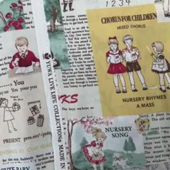 YUWA LIVE LIFE COLLECTION レトロ柄　ハンドメイド生地