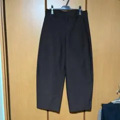【着用二回のみ】UNIQLOジャージーバレルレッグパンツ茶XL