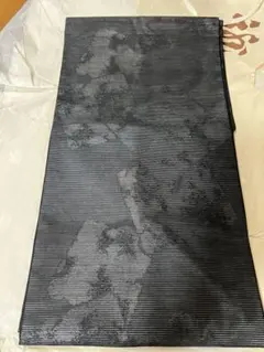 黒地 縞模様 織り出し帯のサムネイル