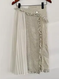 ガリャルダガランテ　チェック柄プリーツロングスカート