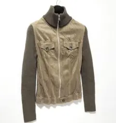 MAYSON GREY 切替リブニット Y2K ジップアップ ジャケット 日本製