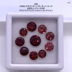 大粒4.030ct アルマンディンガーネット ルース 10石セットケース付き