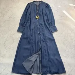 アーバンリサーチサニーレーベル　デニムワンピース インディゴブルー