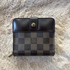 ルイヴィトン ダミエ柄 二つ折り財布 ブラウン