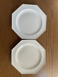 石川隆児　Octagonal Plate 白/貫入　２枚セットのサムネイル