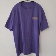 ポートカンパニー ロゴ Ｔシャツ クルーネック 半袖 L 紫 綿混 お出かけ