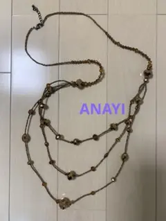 ANAYI 　ビブネックレス　モカ　y2k　グランジ　ダークコア　結婚式のサムネイル