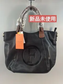 FIRANO フィラノ トートバッグ 型押し レザー ブラック ハンドルバッグ