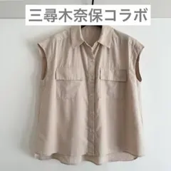 極美品 ロペ 三尋木奈保コラボ フレンチスリーブ ポケット シャツ ブラウスのサムネイル