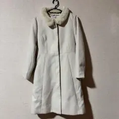新品タグ付き　Aライン　ロングコート　ミッシュマッシュ　白　ファー　2way