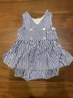 ラルフローレン　ベビー服 ストライプ柄 ワンピース ブルマ セットのサムネイル