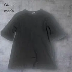 GU メンズ メッシュ 半袖 Tシャツ ブラック M