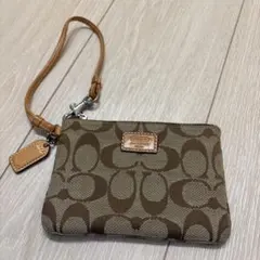 【COACH】モノグラムポーチ ブラウン