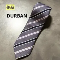 DURBAN ネクタイ ストライプ 紫