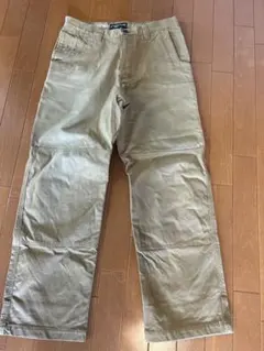 ヴィンテージMOUNTAIN KHAKISベージュ ワークパンツ 赤ロゴ