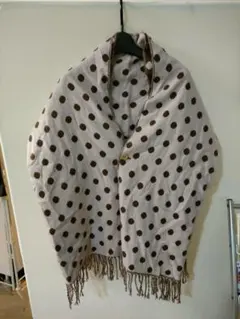 ⭐*⭐様 ドット柄ストール ベージュ×ブラウン