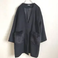 ANAP ノーカラーコート　ジャケット　【M】