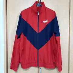 PUMA ナイロンジャケット レッド/ネイビー